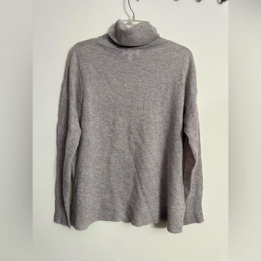 Nordstrom Heather Gray 100% Cashmere Turtleneck Sweater NWT XL - Picture 5 of 5